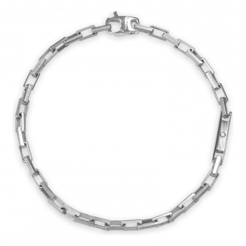 Oiritaly Bracciale Uomo Borsari gioielli BR TOR01BR Argento